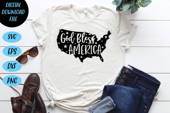 God Bless America T-Shirt Svg Graphics and Crafts