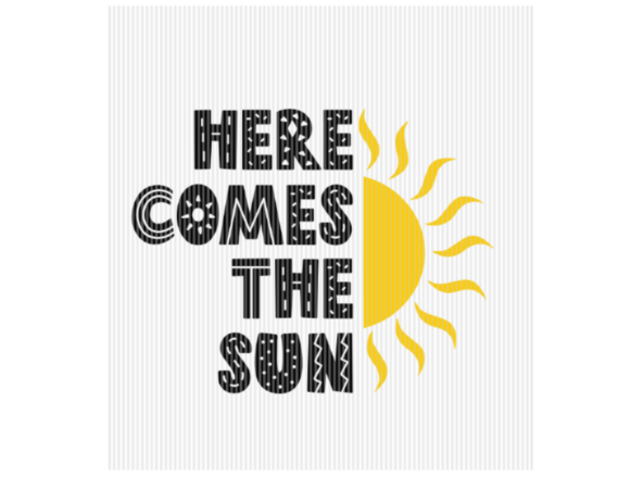 Here Comes the Sun Summer Quote Graphic