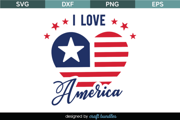 I Love America SVG Quote Cut File