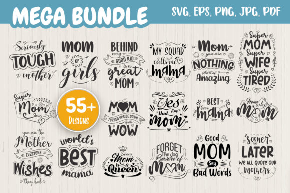 Mothers Day Bundle: Graphics and Crafts for Creative Projects