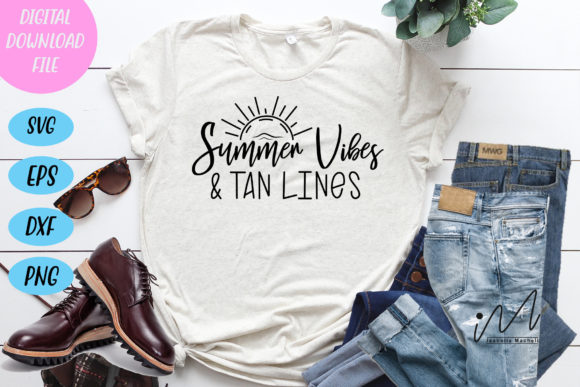 Summer Vibes Tan Lines Svg Graphics